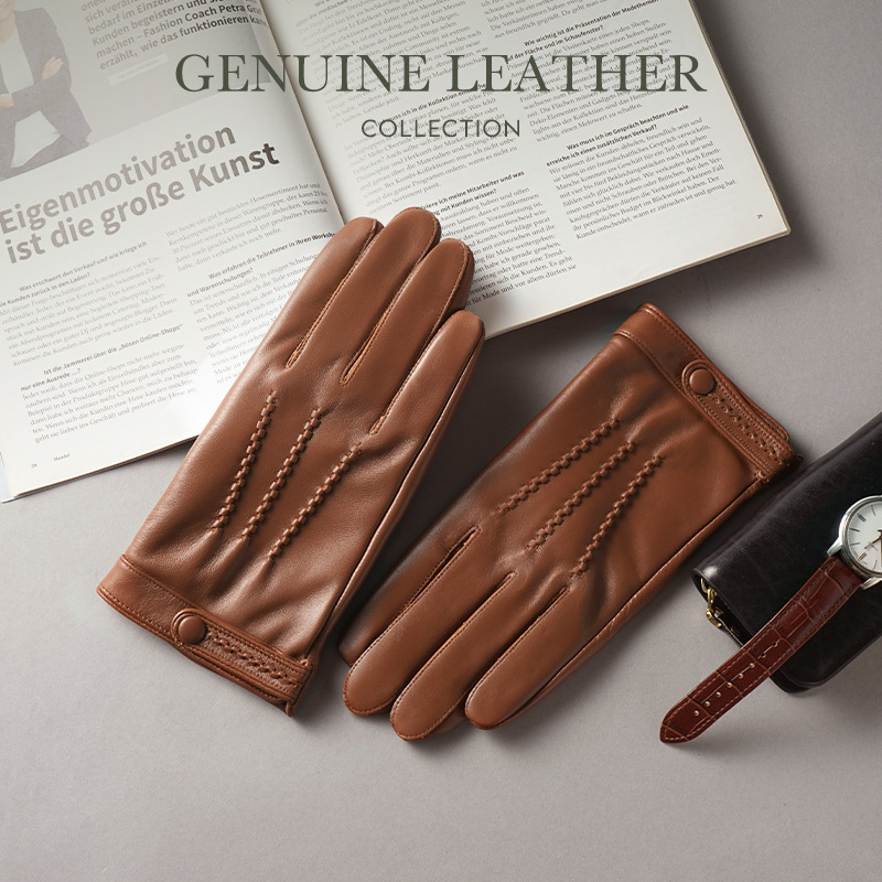 Men's Top Layer Sheepskin Genu - Leather Driving Glove ulasan dan harga